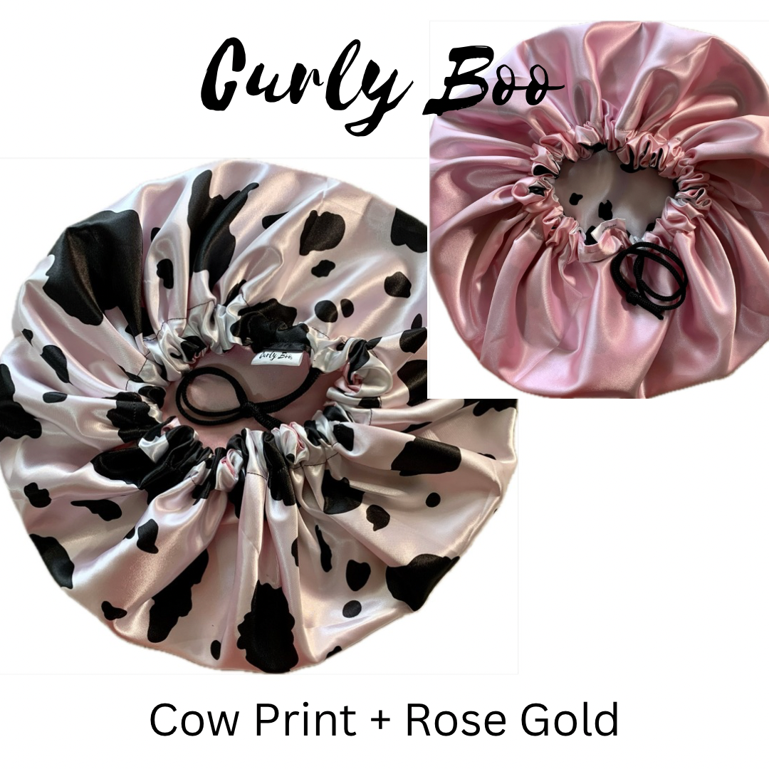 Curly Boo Custom Drawstring Satin Bonnet - Curly Boo