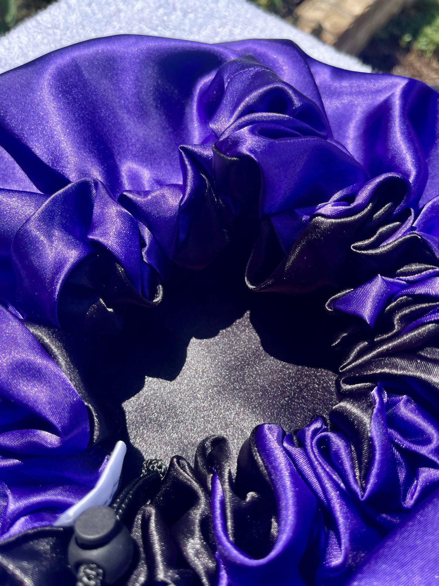 Curly Boo Satin Bonnet - Adjustable Satin Sleep Cap for Curly and Natural Hair