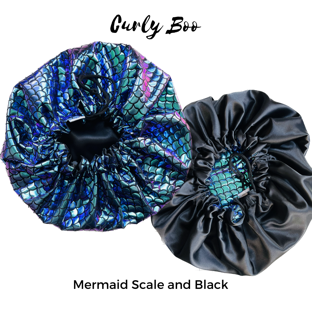 Mermaid Satin Bonnet Collection - Curly Boo