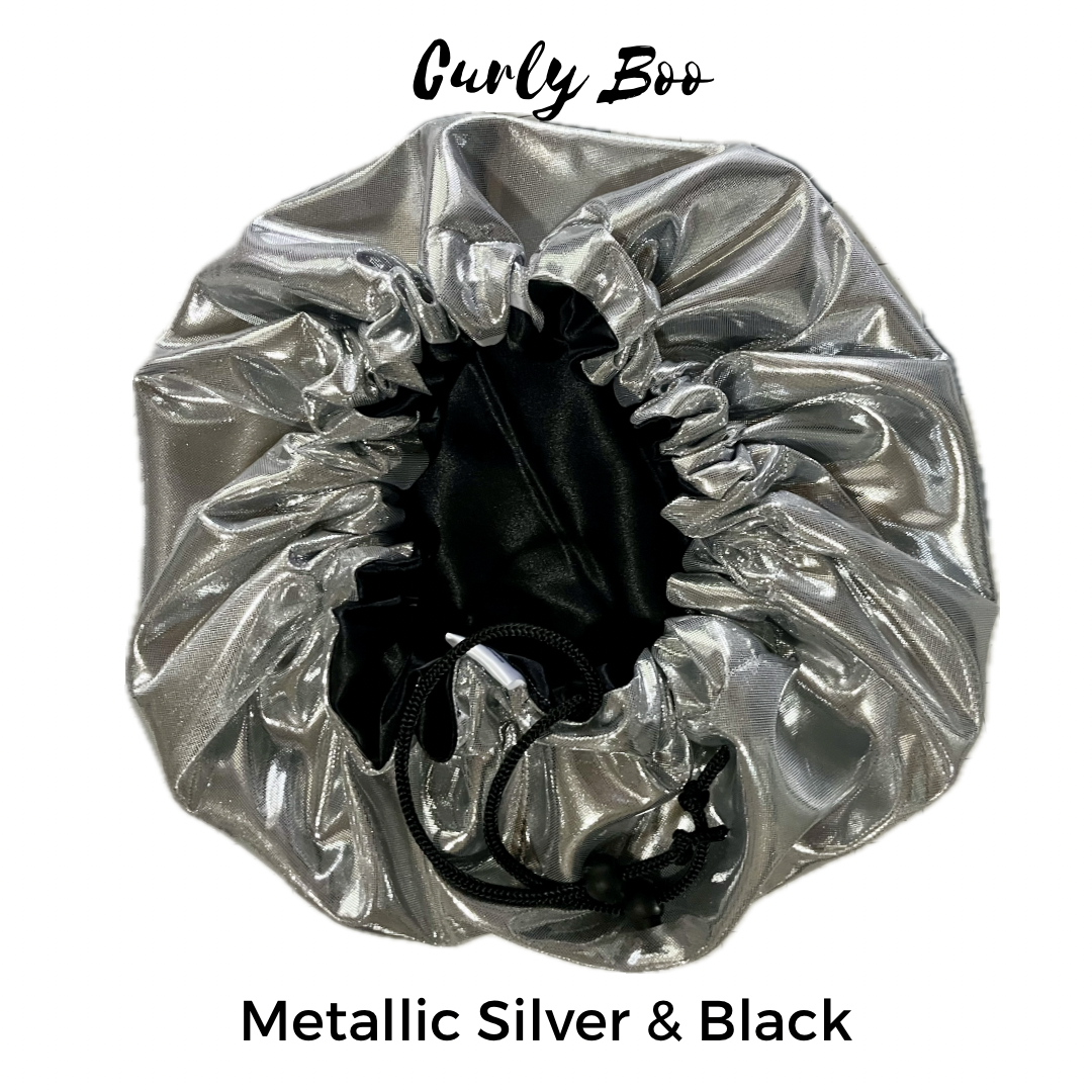 Curly Boo Custom Drawstring Satin Bonnet - Curly Boo