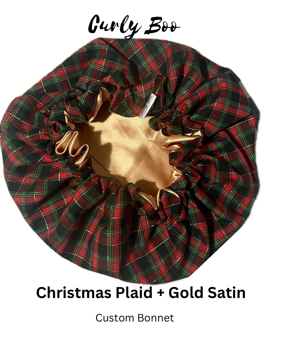Curly Boo Custom Drawstring Satin Bonnet - Curly Boo