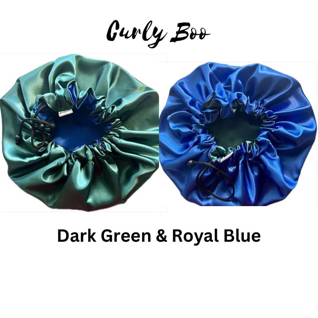 Curly Boo Custom Drawstring Satin Bonnet - Curly Boo