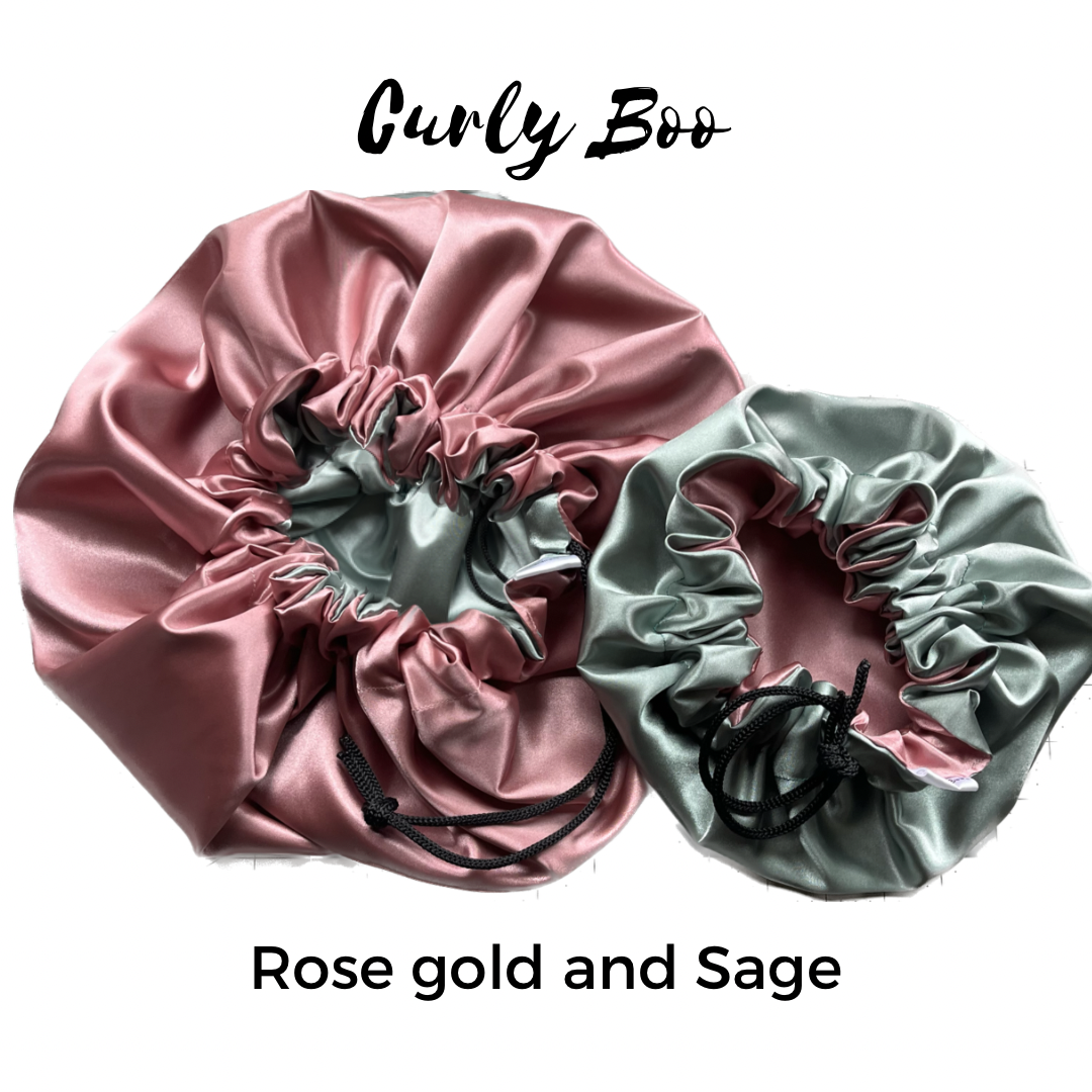 Curly Boo Custom Drawstring Satin Bonnets - Curly Boo