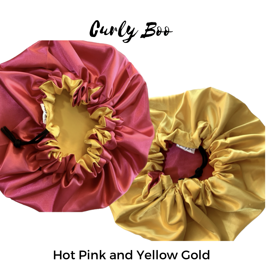 Curly Boo Custom Drawstring Satin Bonnets - Curly Boo