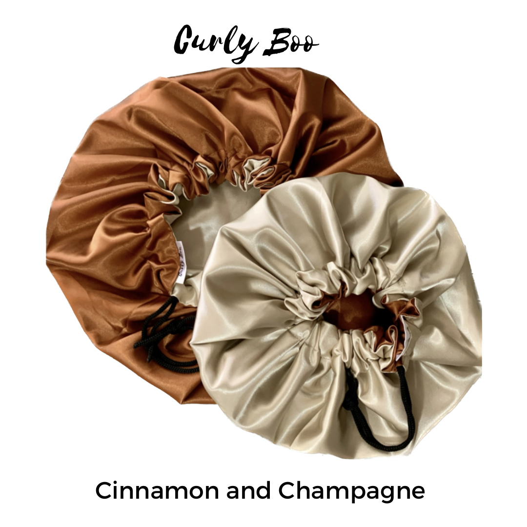 Curly Boo Custom Drawstring Satin Bonnets - Curly Boo