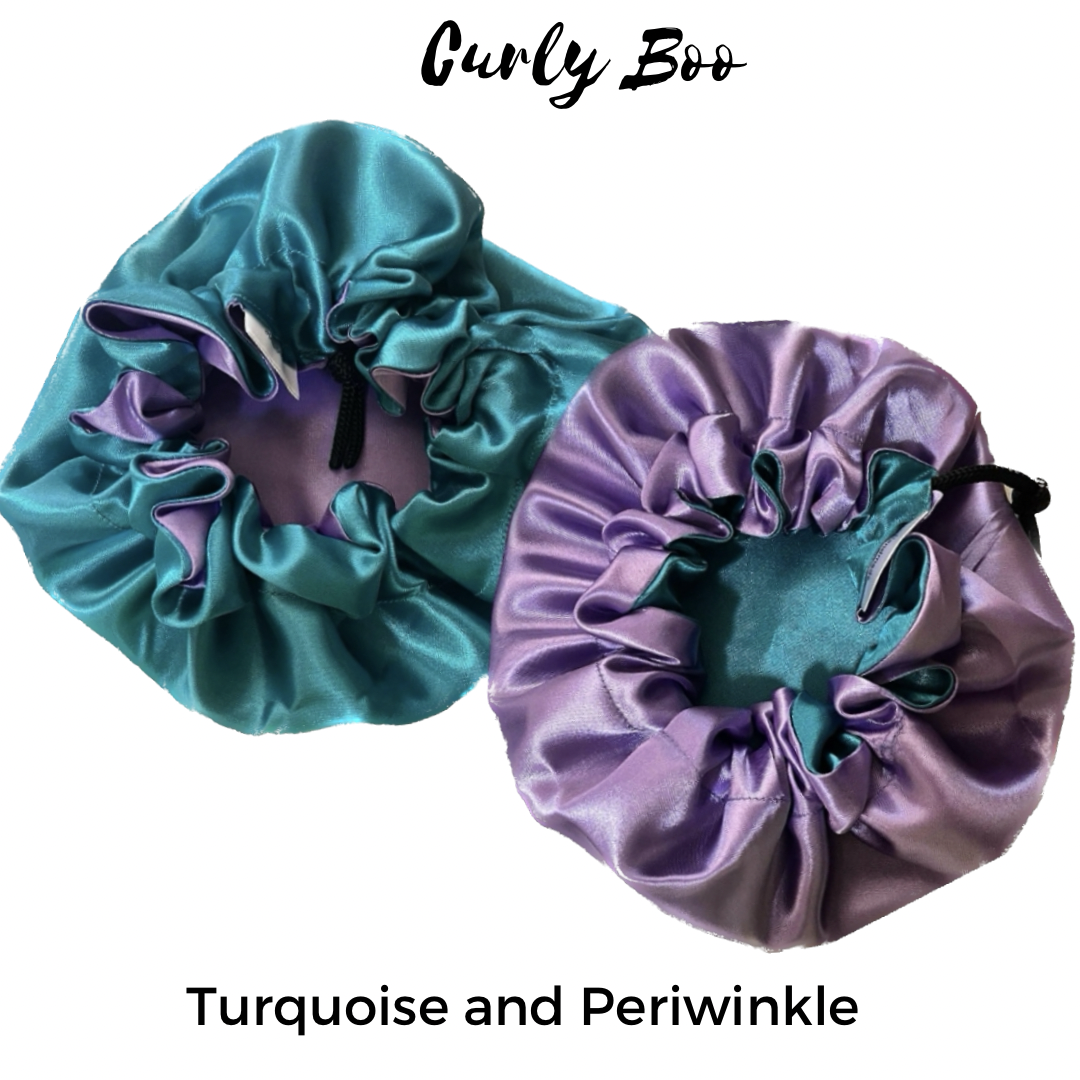 Curly Boo Custom Drawstring Satin Bonnets - Curly Boo