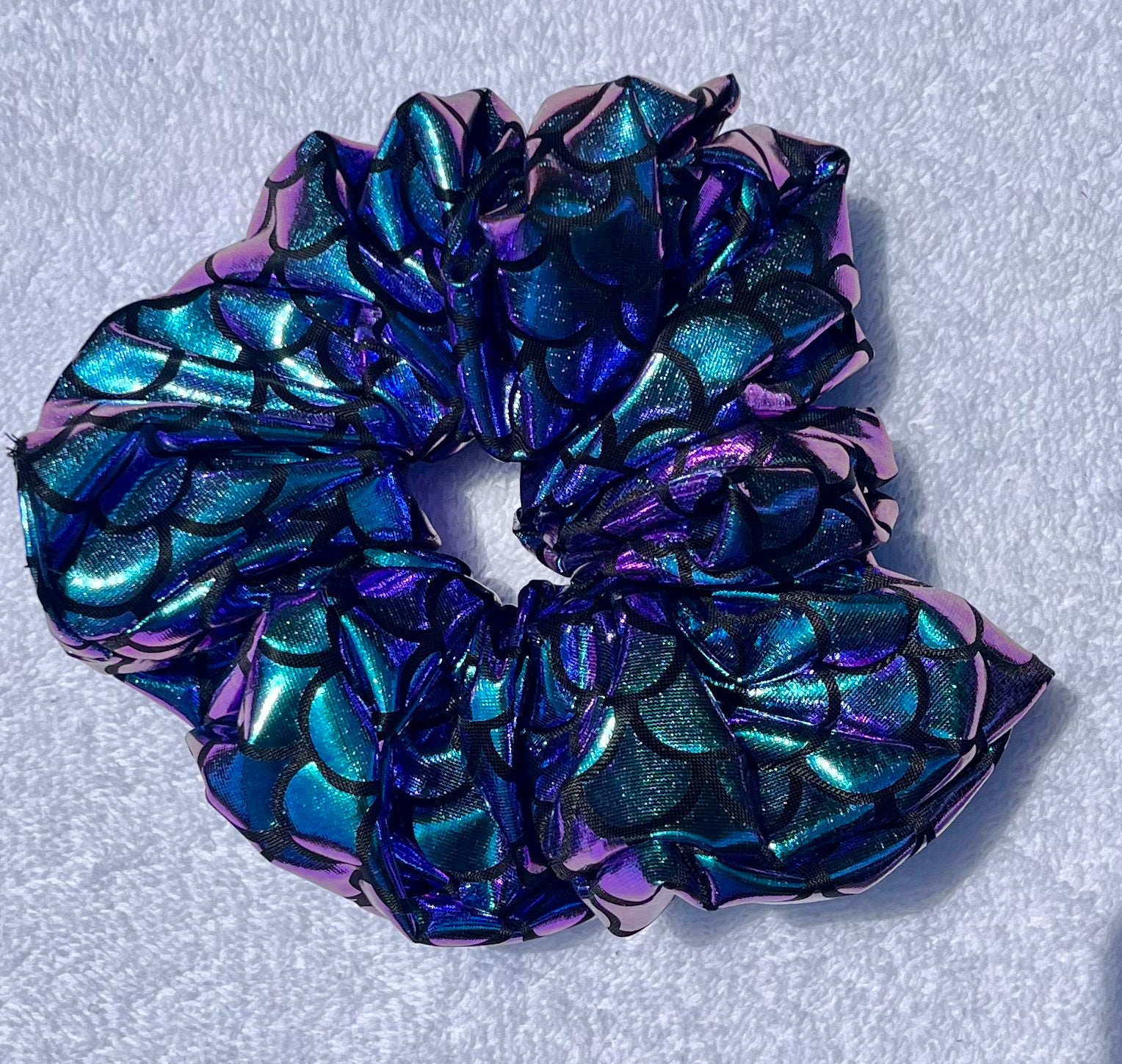 Mermaid Print Satin Hair Bonnet Collection-Adjustable Sleep Bonnets for Curly & Natural Hair - Curly Boo