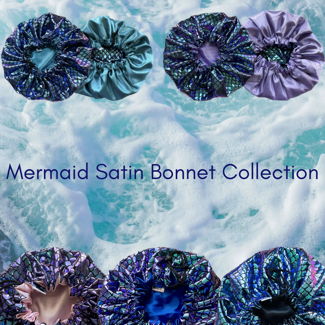 Mermaid Satin Bonnet Collection - Curly Boo