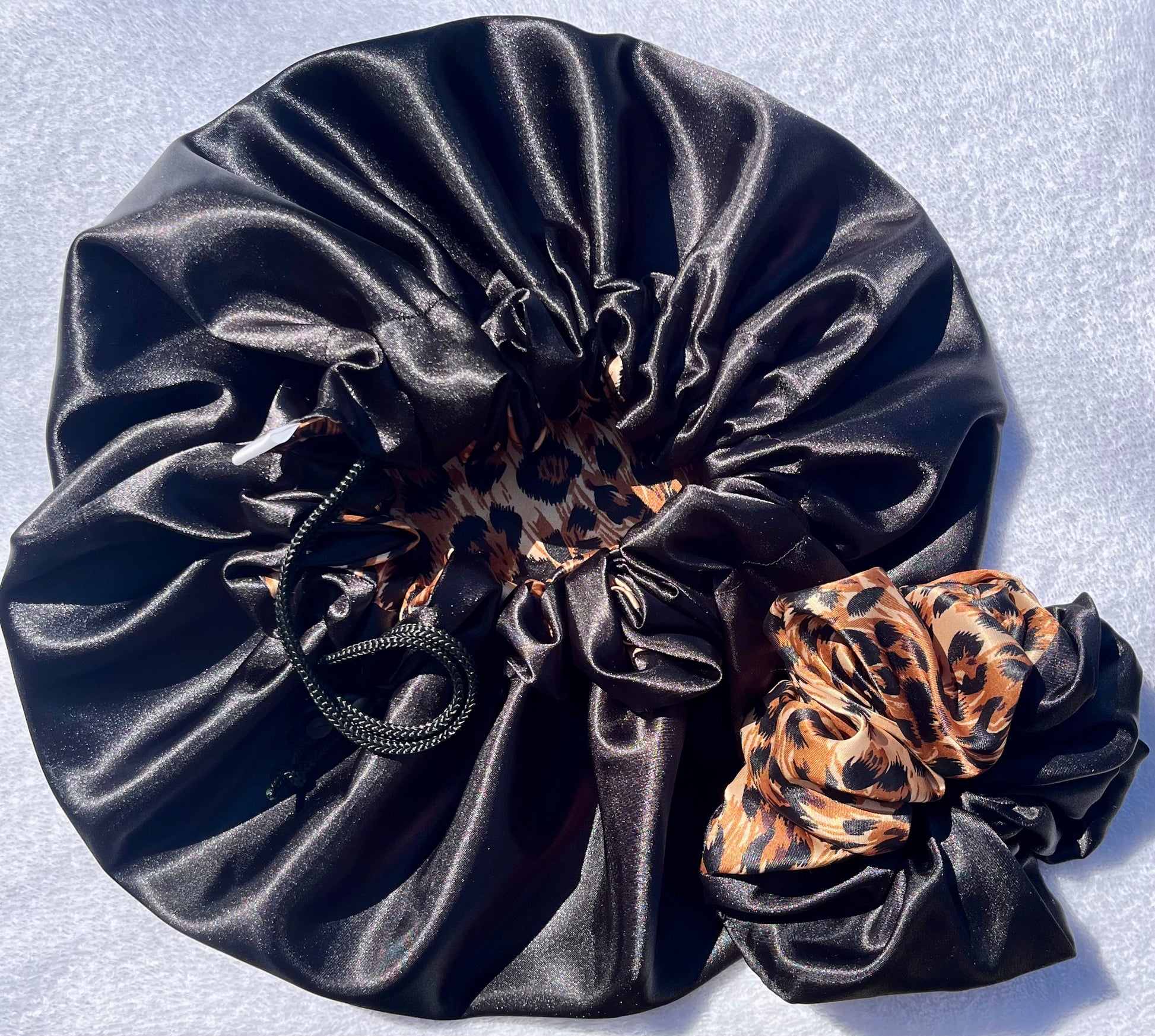 Custom Adjustable Satin Bonnet- Handmade Drawstring Sleep Cap for Curly & Natural Hair by Curly Boo - Curly Boo