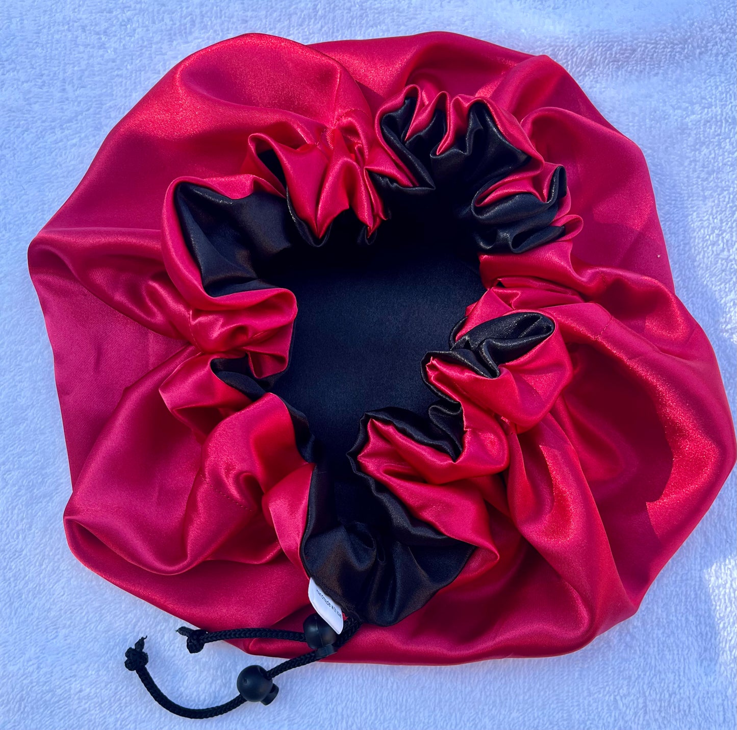 Curly Boo Satin Bonnet - Adjustable Satin Sleep Cap for Curly and Natural Hair