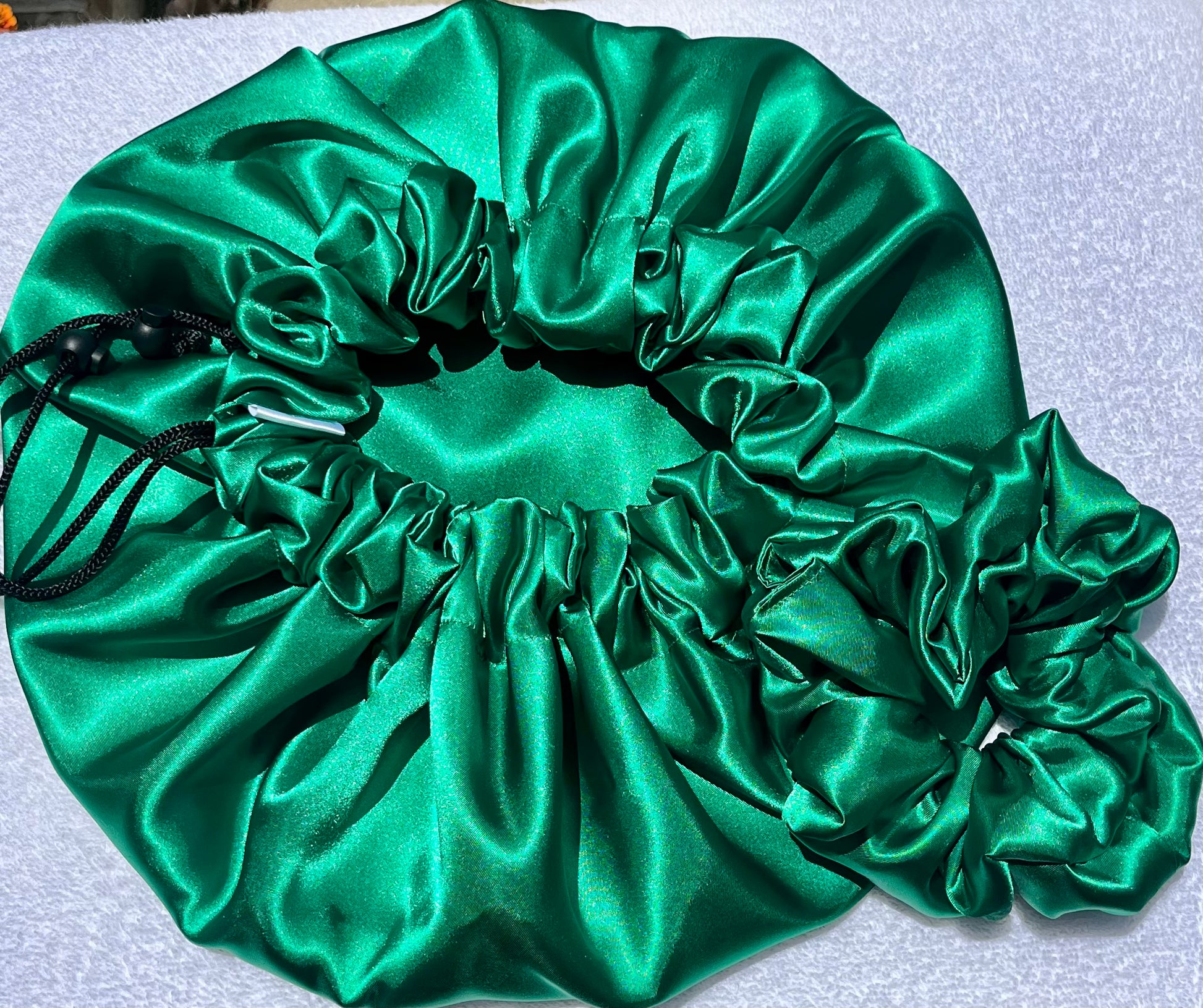 Custom Adjustable Satin Bonnet- Handmade Drawstring Sleep Cap for Curly & Natural Hair by Curly Boo - Curly Boo