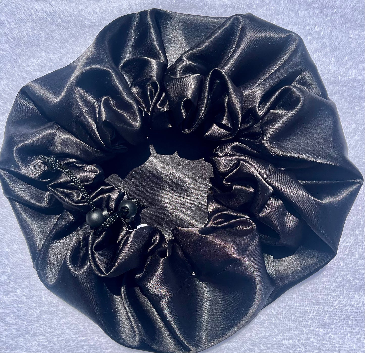 Curly Boo Satin Bonnet - Adjustable Satin Sleep Cap for Curly and Natural Hair