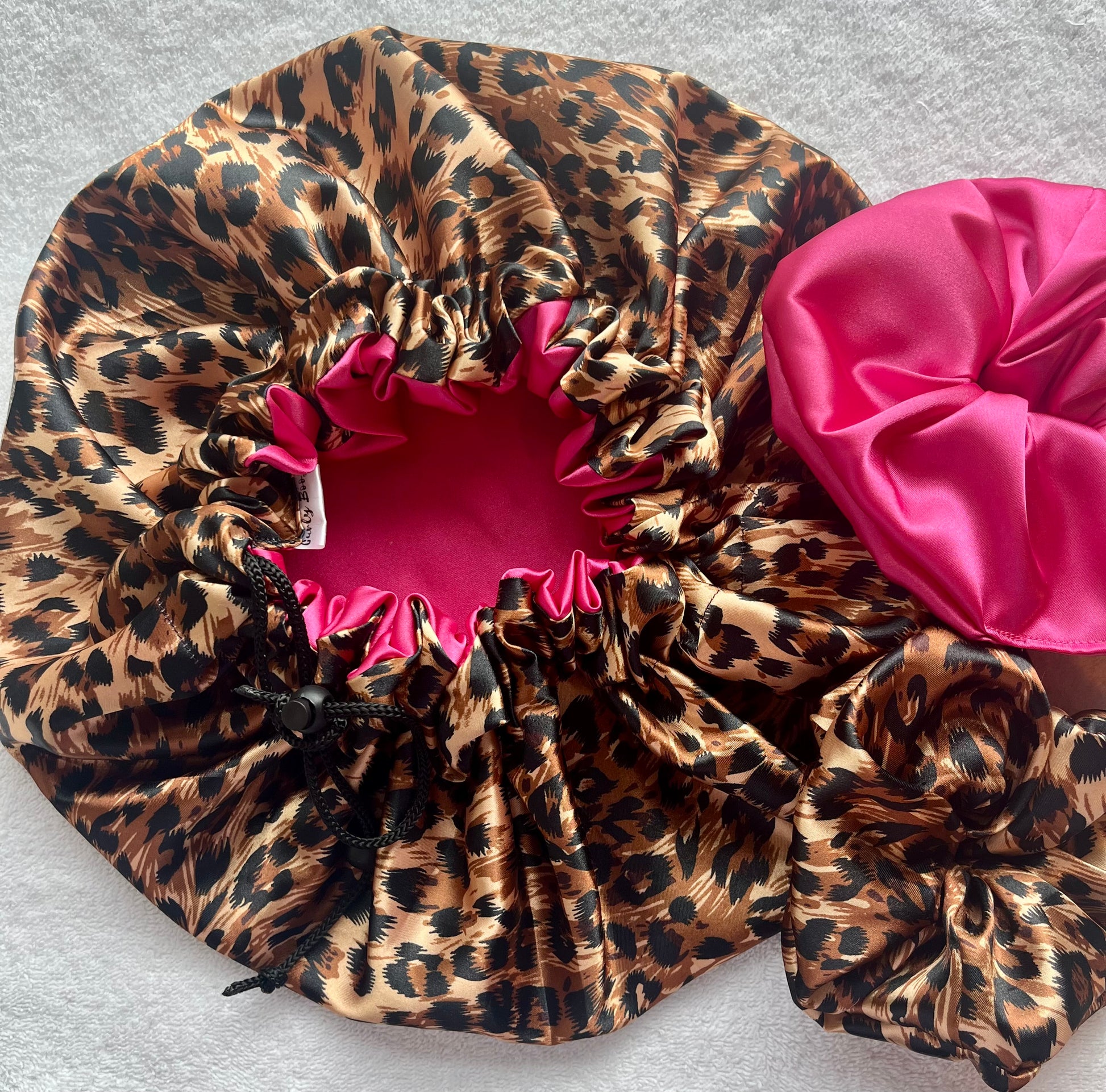 Custom Adjustable Satin Bonnet- Handmade Drawstring Sleep Cap for Curly & Natural Hair by Curly Boo - Curly Boo