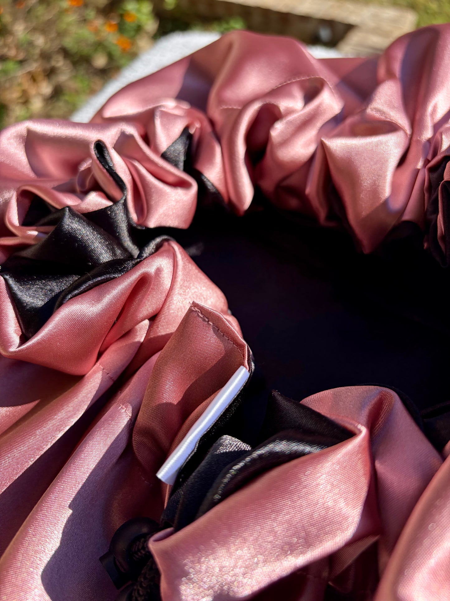 Curly Boo Satin Bonnet - Adjustable Satin Sleep Cap for Curly and Natural Hair