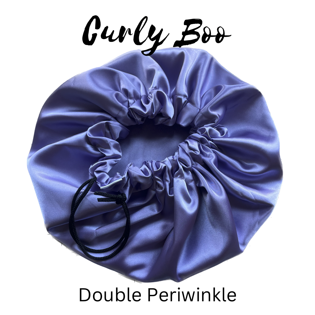 Curly Boo Custom Drawstring Satin Bonnet