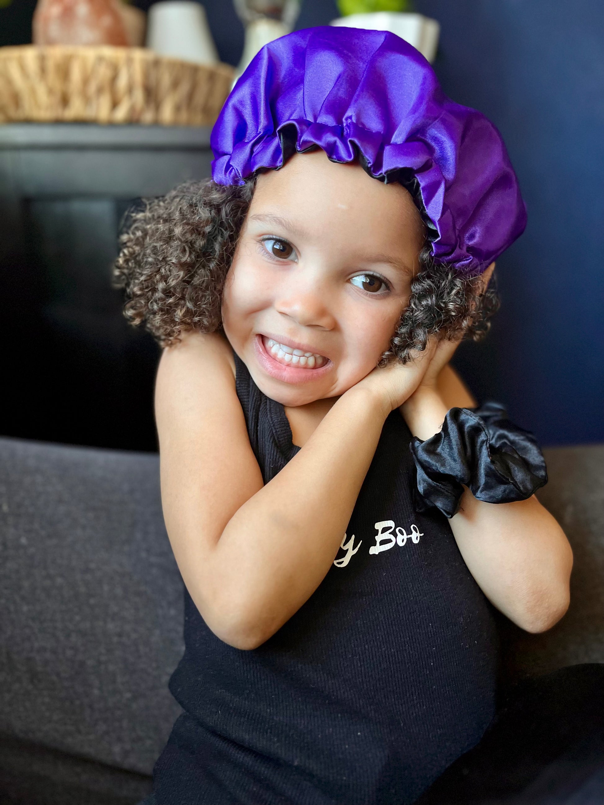 Curly Boo Child Satin Bonnet - Curly Boo